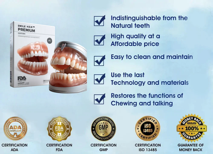 Hidone® Full Denture Set🦷Advanced Self-Adjusting Dental Materials (⏰Limited time discount last 30 minutes⏰)